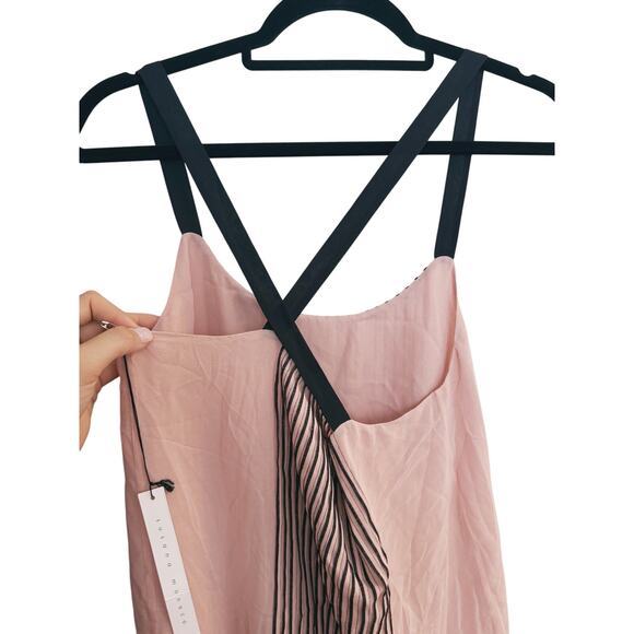 NWT Susana Monaco Pink Sleeveless Fringe Mini Dress 4 Coquette 70s Gatsby Swing - Picture 7 of 7